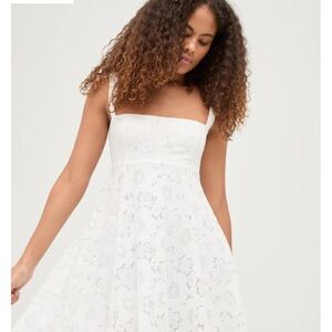 NWT Hill House Home Rowena White Lace Midi Dress, Medium